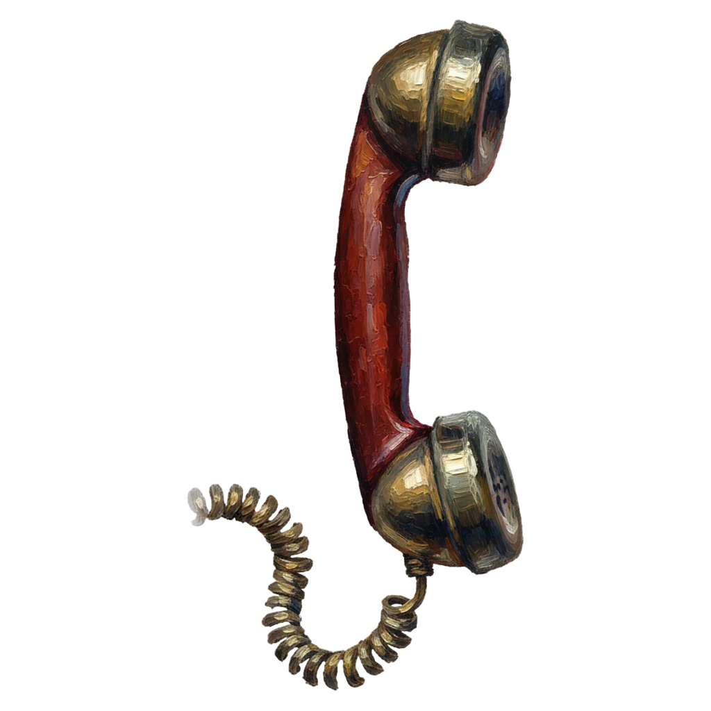 phone receiver Oil Painting icon