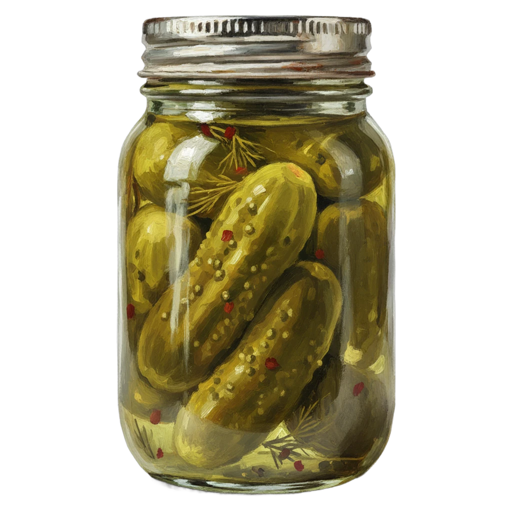 pickle jar Oil Painting icon