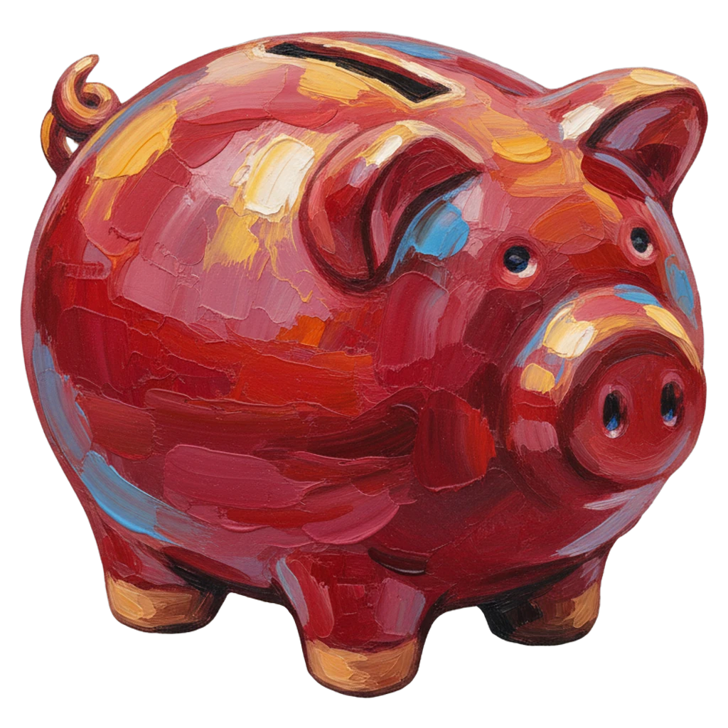 piggy bank Oil Painting icon