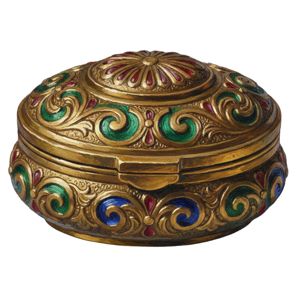 pill box Oil Painting icon