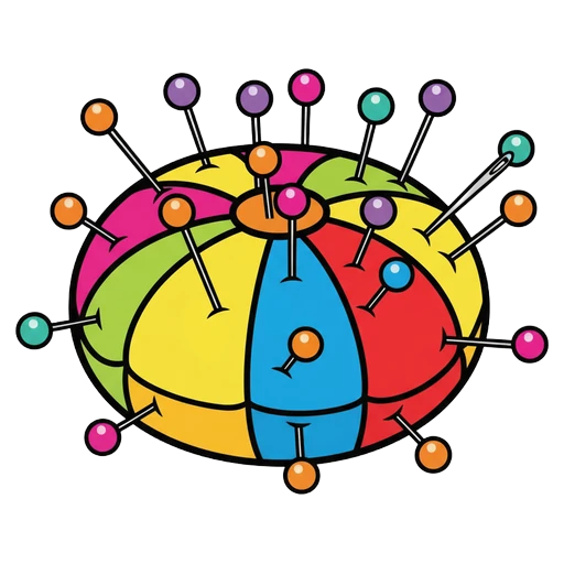 pin cushion Pop Art icon