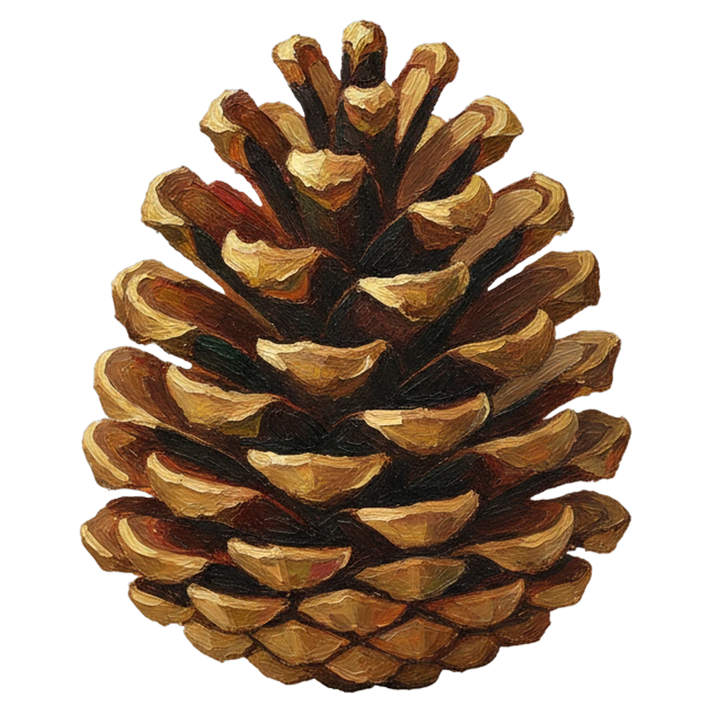 pine cone Oil Painting icon