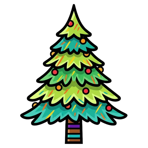 pine tree Pop Art icon