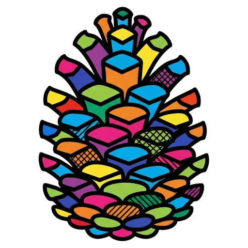 pinecone Pop Art icon