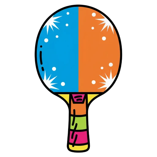 ping pong paddle Pop Art icon