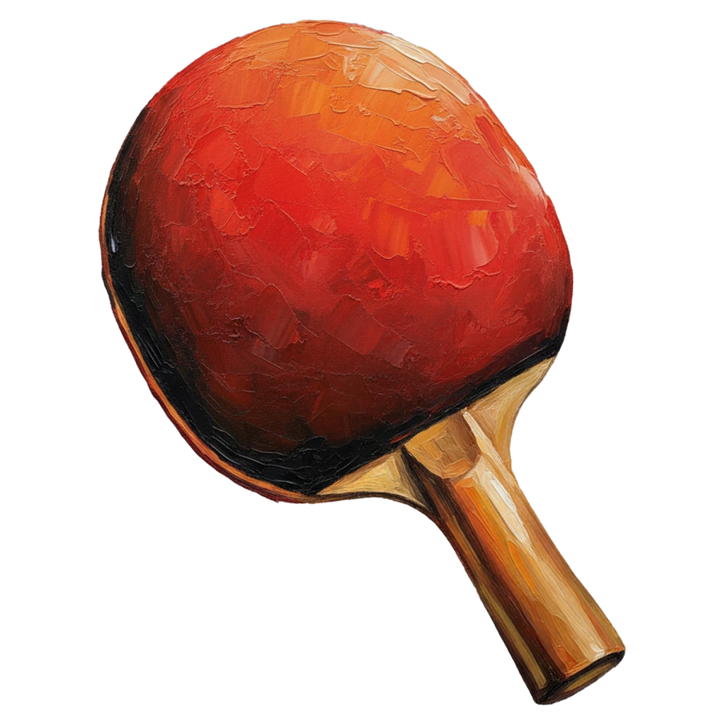 ping pong paddle Oil Painting icon