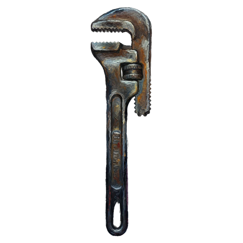 pipe wrench Oil Painting icon