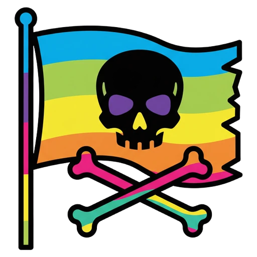 pirate flag Pop Art icon
