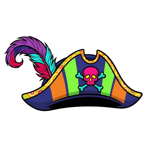 pirate hat Pop Art icon