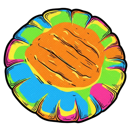 pita bread Pop Art icon