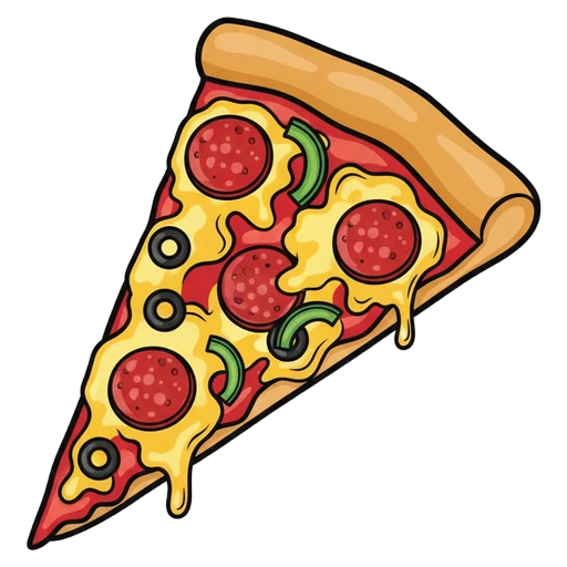 pizza slice Pop Art icon