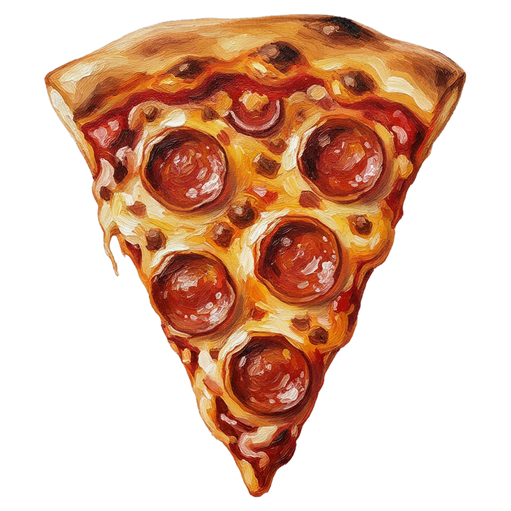pizza slice Oil Painting icon