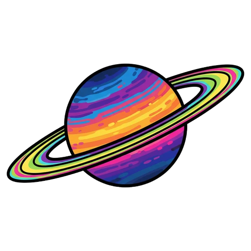 planet saturn Pop Art icon