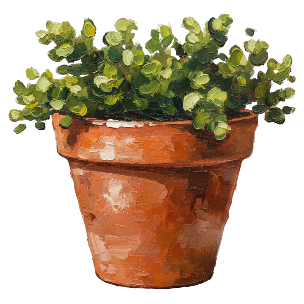 plant pot Oil Painting icon