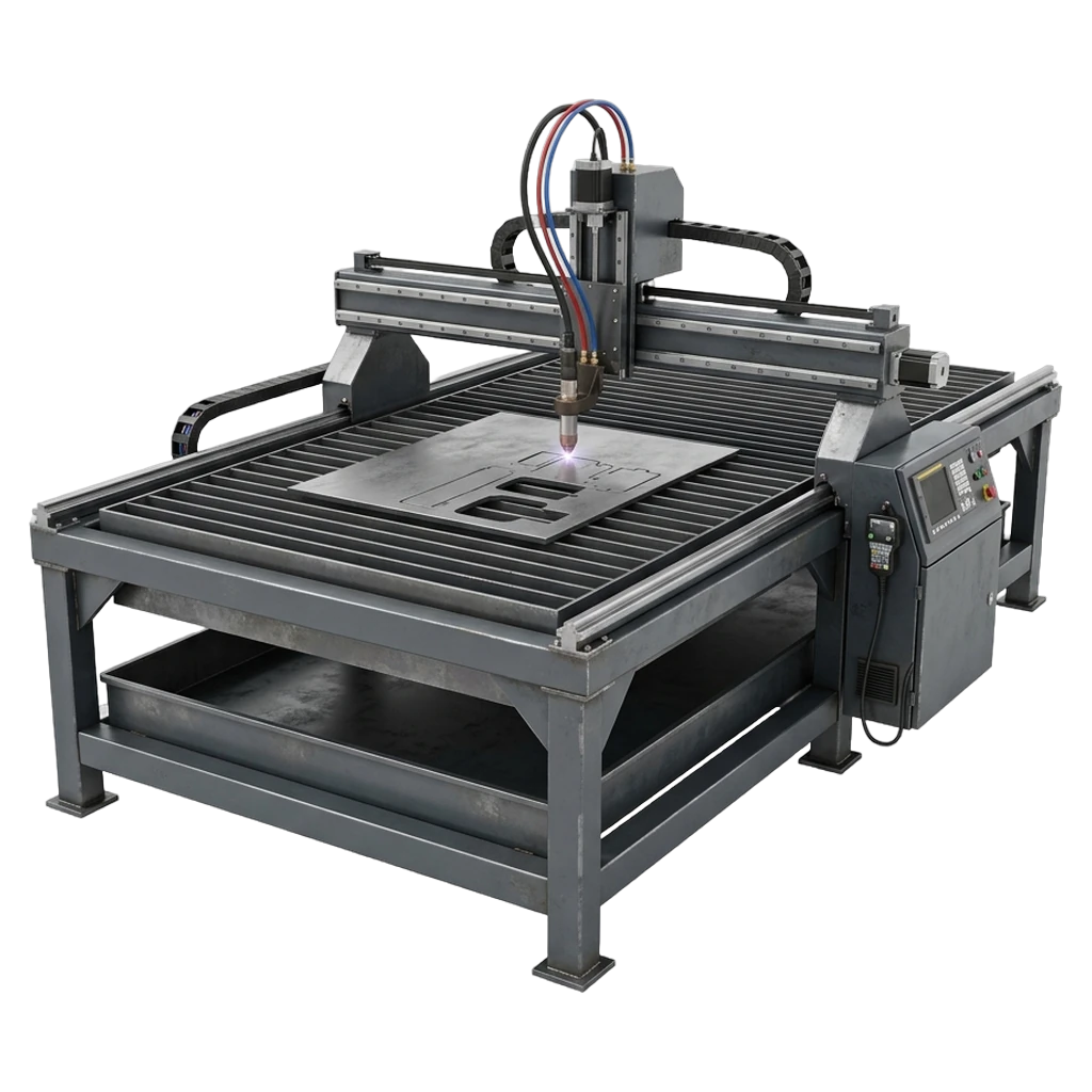 plasma cutting table Photorealistic icon