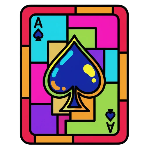 playing card (ace of spades) Pop Art icon
