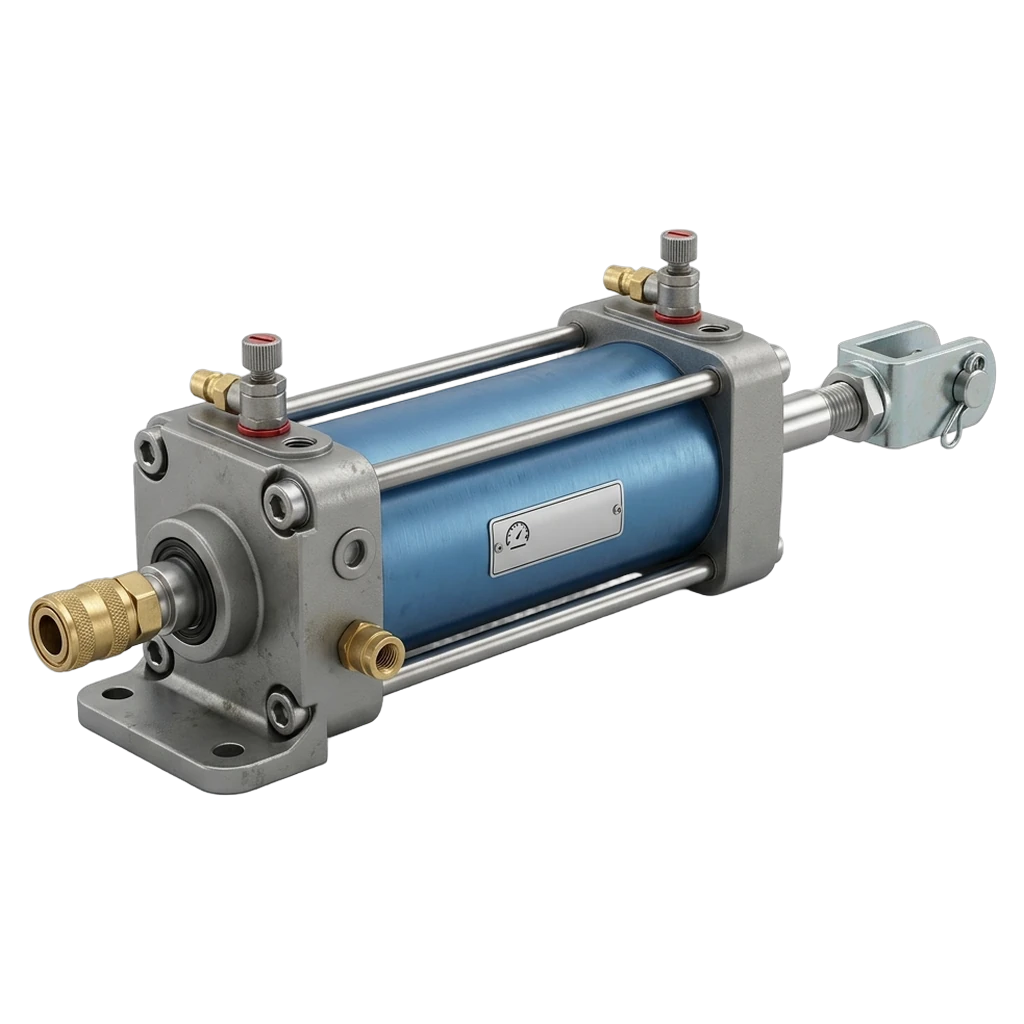 pneumatic cylinder actuator Photorealistic icon - free AI-generated photorealistic icon for web and app projects