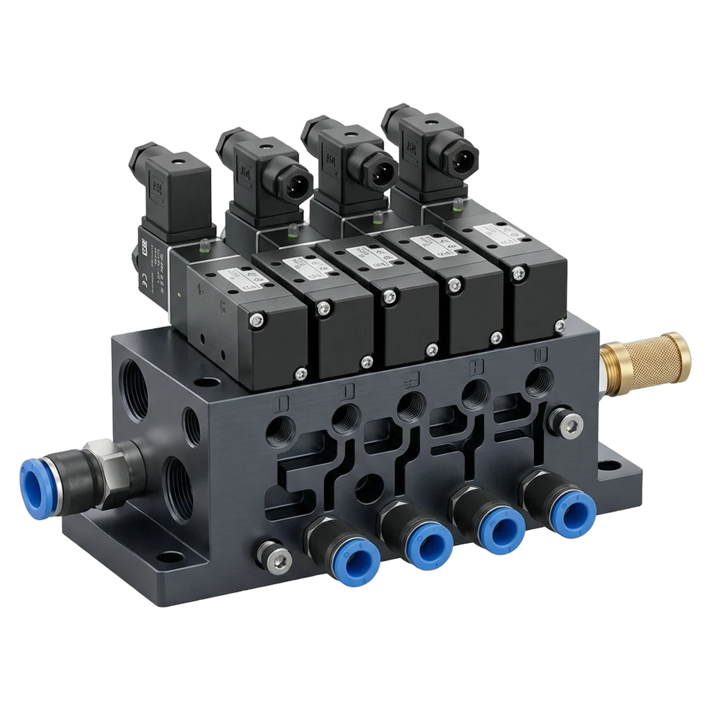 pneumatic manifold Photorealistic icon - free AI-generated photorealistic icon for web and app projects