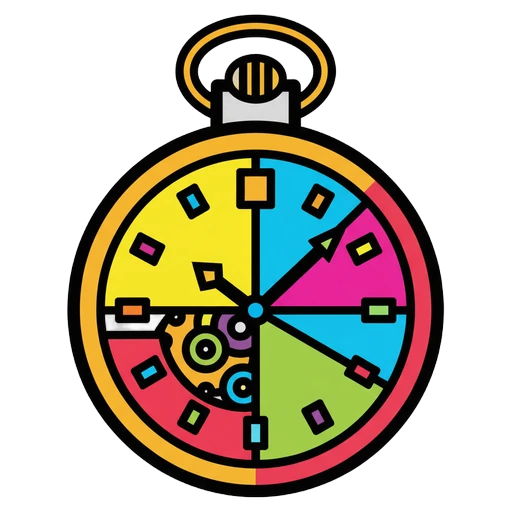pocket watch Pop Art icon - free AI-generated pop art icon for web and app projects