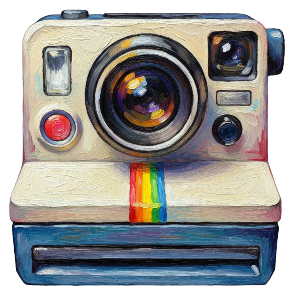 polaroid camera Oil Painting icon