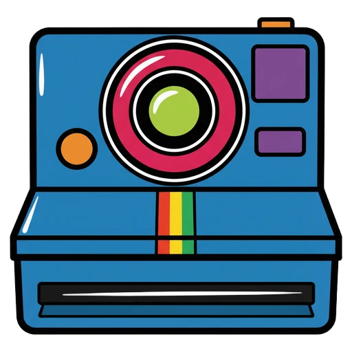 polaroid camera Pop Art icon