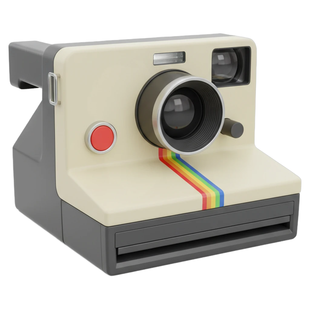 polaroid camera Photorealistic icon