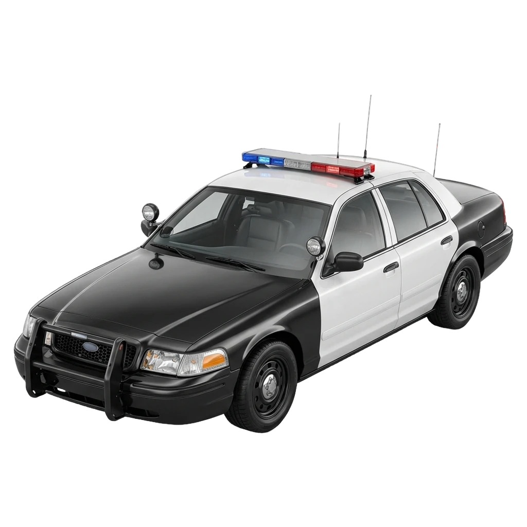 police car Photorealistic icon