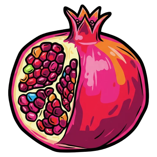 pomegranate Pop Art icon