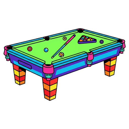 pool table Pop Art icon - free AI-generated pop art icon for web and app projects