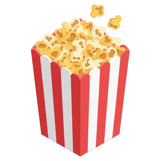 popcorn Isometric icon - free AI-generated isometric icon for web and app projects