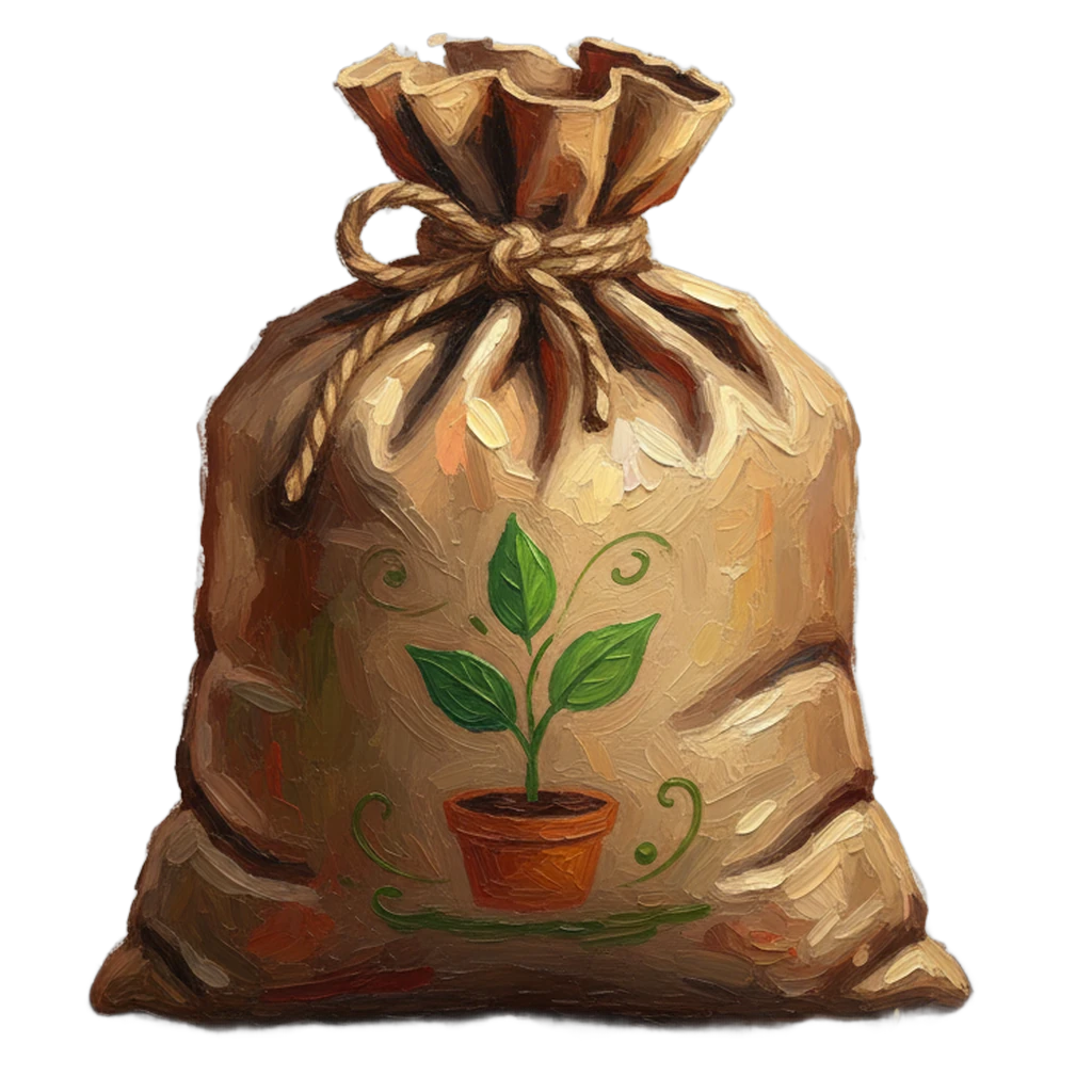 potting soil bag Oil Painting icon