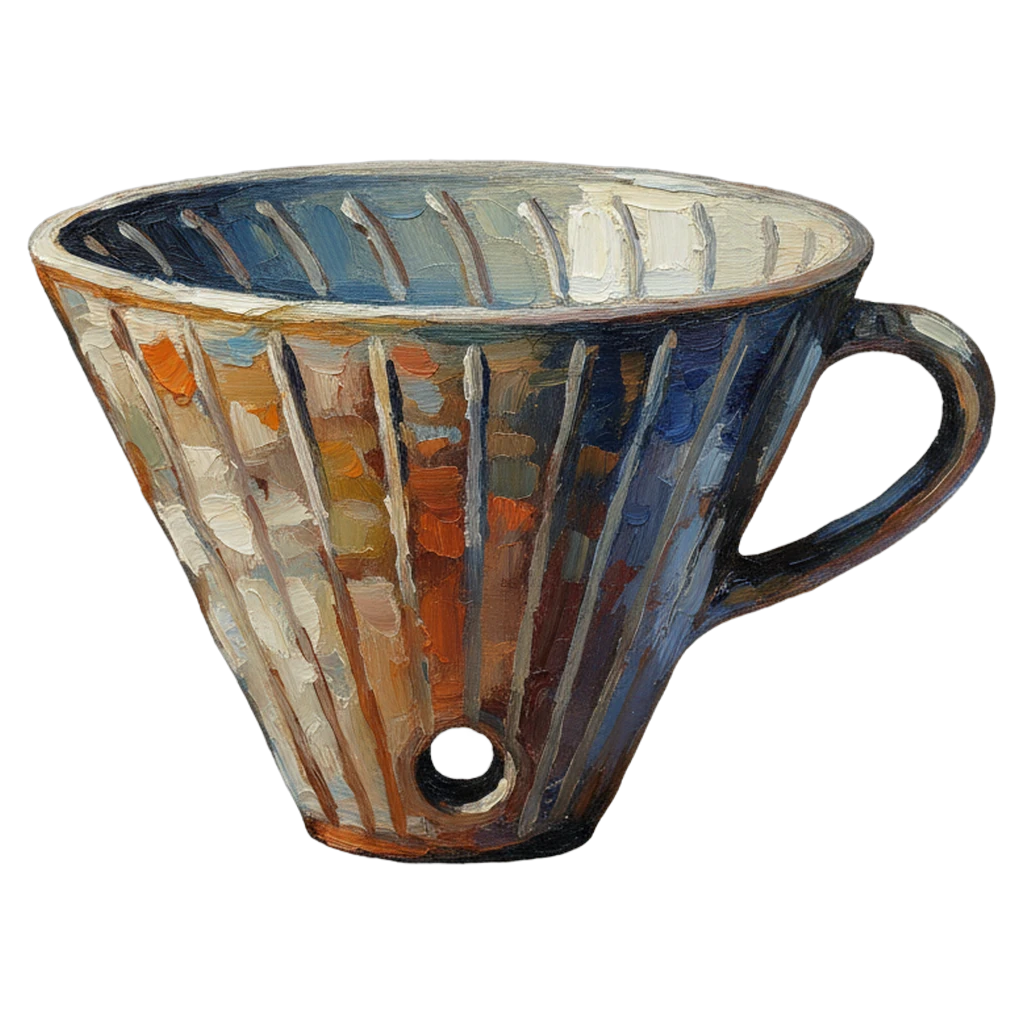 pour over dripper Oil Painting icon