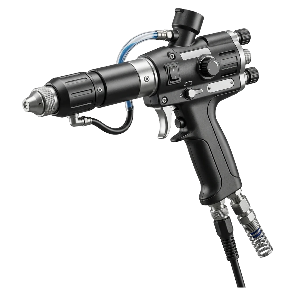 powder coating gun Photorealistic icon