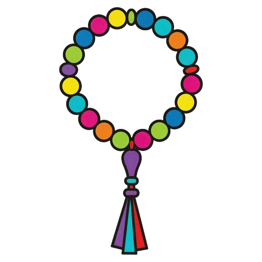 prayer beads Pop Art icon