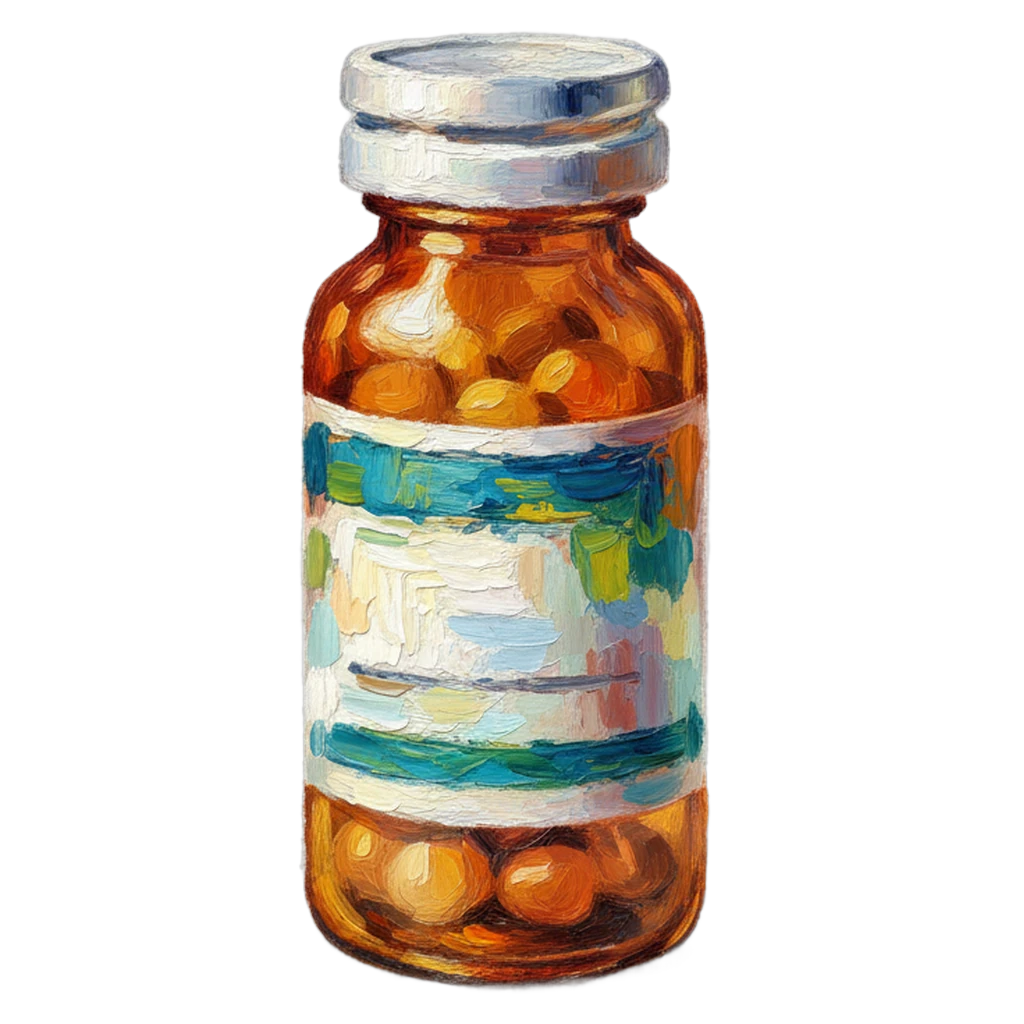prescription bottle Oil Painting icon