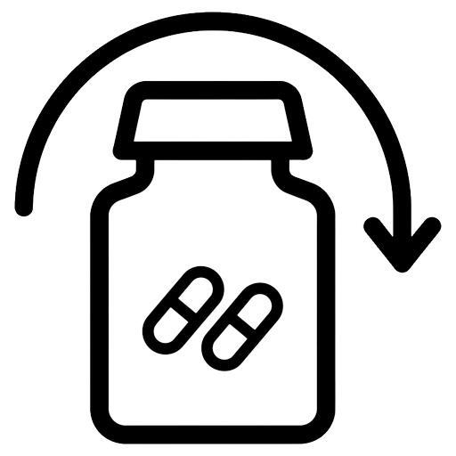 prescription refill Line Art icon