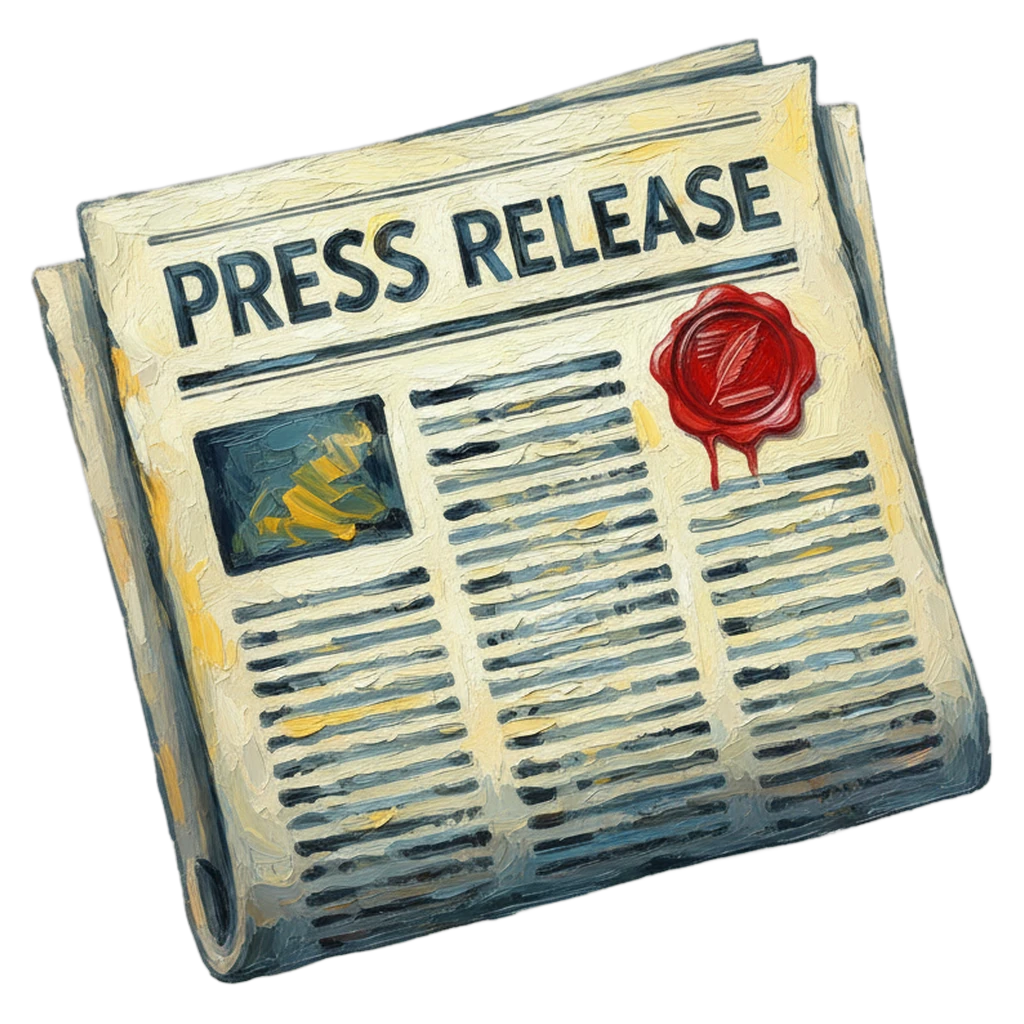 press release newspaper Oil Painting icon