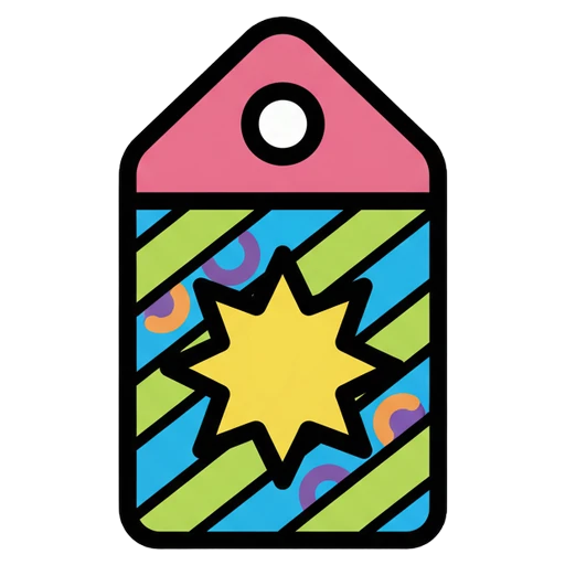 price tag Pop Art icon