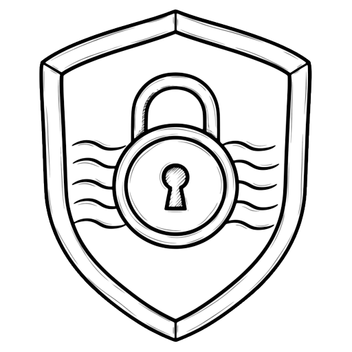 privacy shield Hand Drawn icon