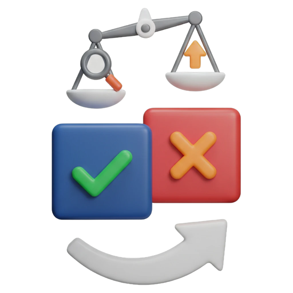 product comparison Photorealistic icon