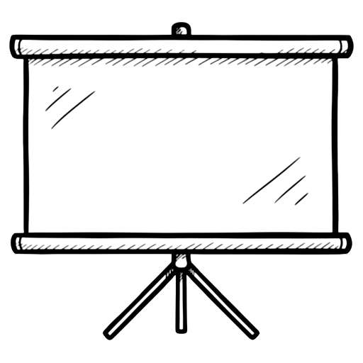 projector screen Hand Drawn icon