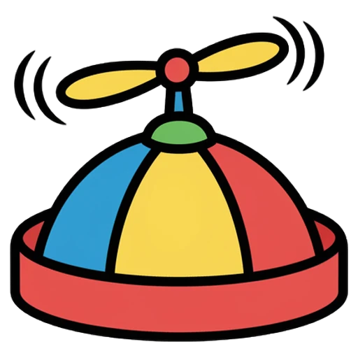 propeller hat Pop Art icon - free AI-generated pop art icon for web and app projects