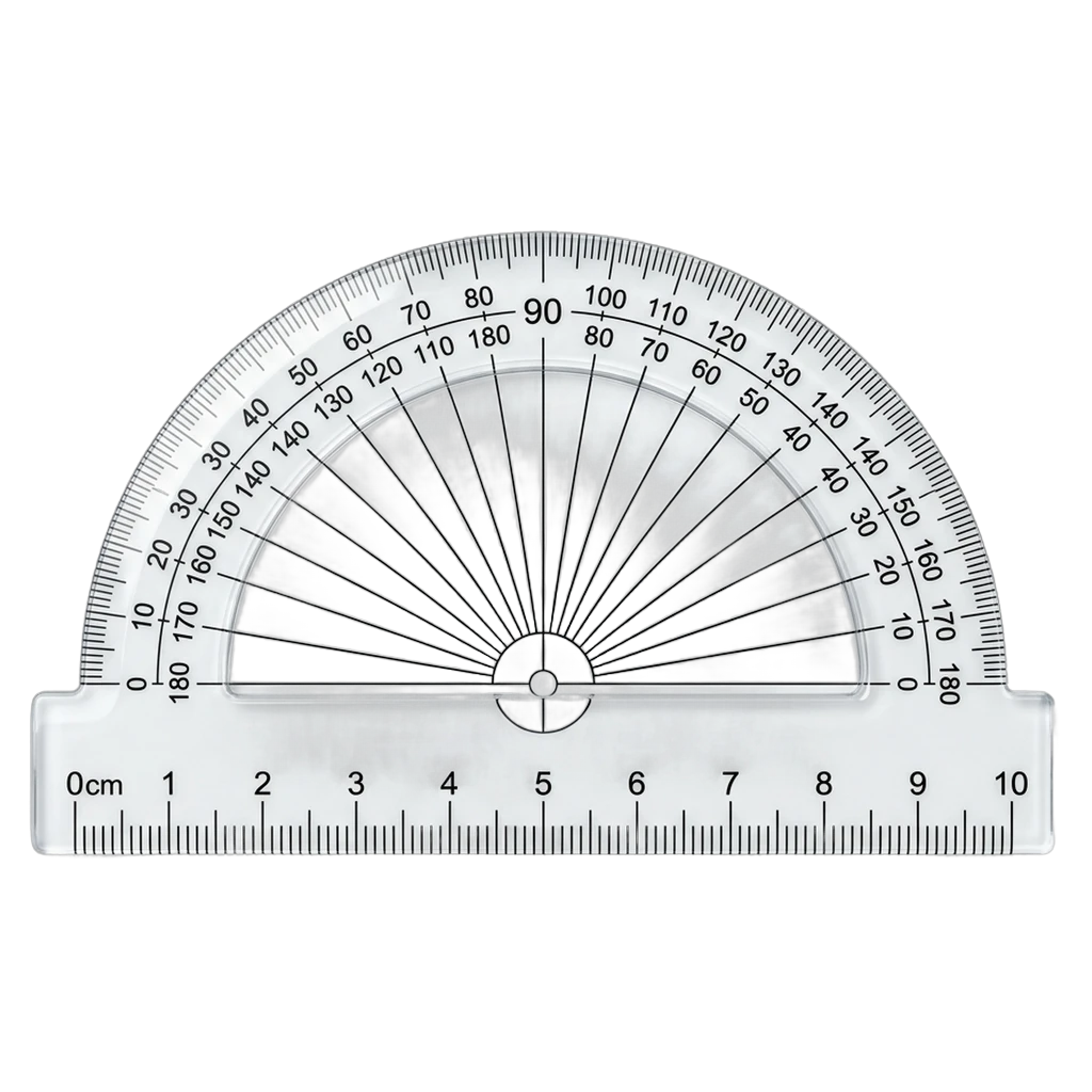 protractor tool Photorealistic icon