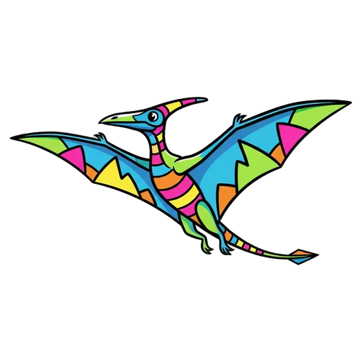 pterodactyl Pop Art icon - free AI-generated pop art icon for web and app projects