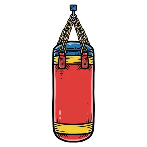 punching bag Pop Art icon - free AI-generated pop art icon for web and app projects