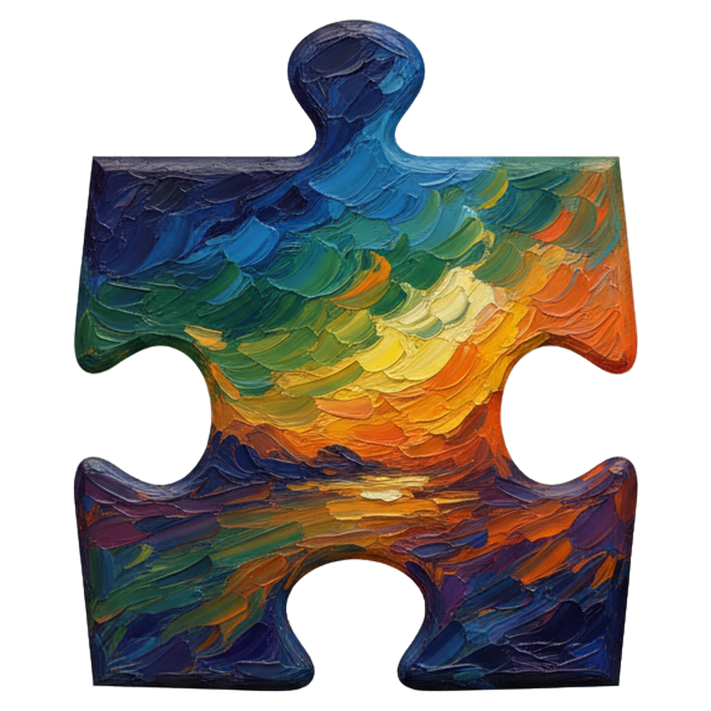 puzzle piece Oil Painting icon