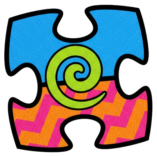 puzzle piece Pop Art icon