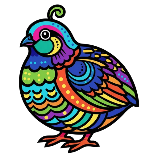 quail Pop Art icon - free AI-generated pop art icon for web and app projects