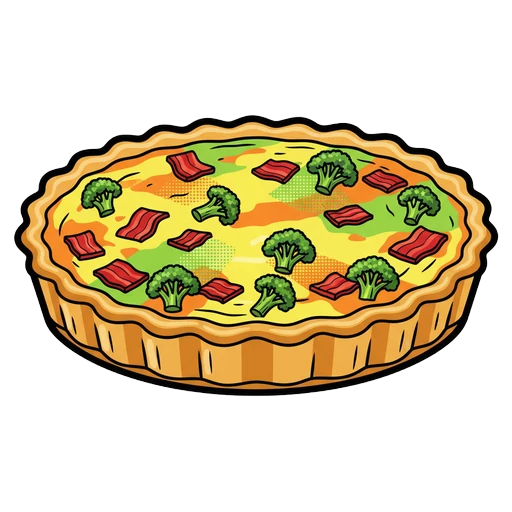 quiche Pop Art icon - free AI-generated pop art icon for web and app projects