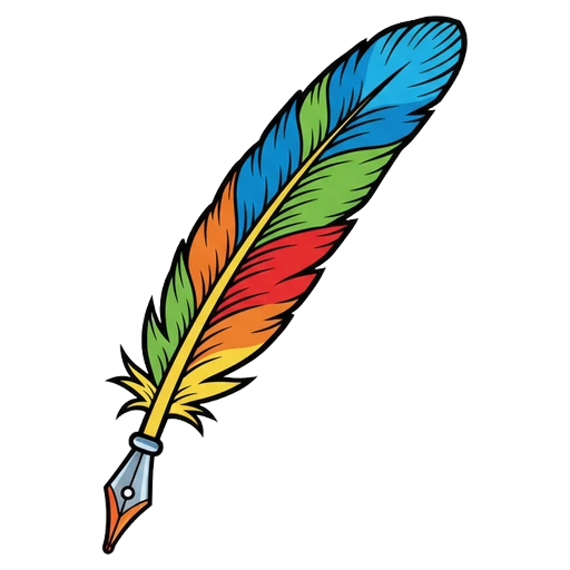 quill pen Pop Art icon